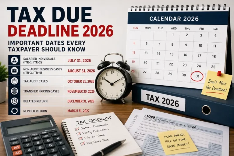 Tax Due Deadline 2026: Important Dates Every Taxpayer Should Know