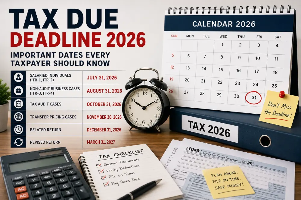 Tax Due Deadline 2026: Important Dates Every Taxpayer Should Know